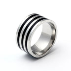 10mm Wide Band Ring — Stainless Steel