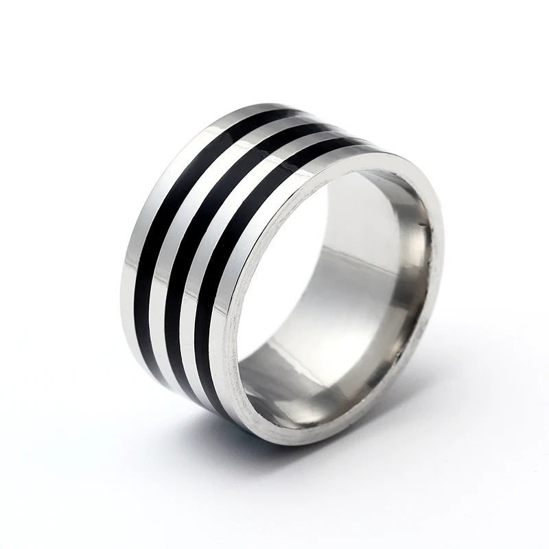 10mm Wide Band Ring — Stainless Steel