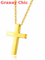 Simple Cross Pendant — Rose Gold