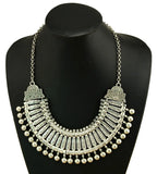 Traditional Gypsy Afghan Ethnic Choker Necklace for Women Vintage African Tribe Bib Moon Collares Boho Pakistan Turkish