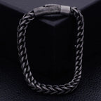6MM Thick Link Chain Bracelet Men Cool Black Stainless Steel Friendship Men's Bracelets For Man Vintage On Hand Wrist