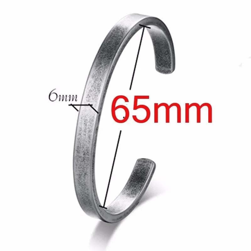 Gold Flat Cuff Bangle Bracelet 8mm