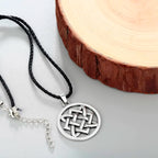 Kinitial Punk Slavic Virgin Lada Star Pendant Necklace Slavic Lada Amulet Knot Pendant Choker Necklaces Rope Chain