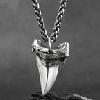 Shark tooth S925 Silver necklace for men silver pendant Jewelry hippop street culture mygrillz