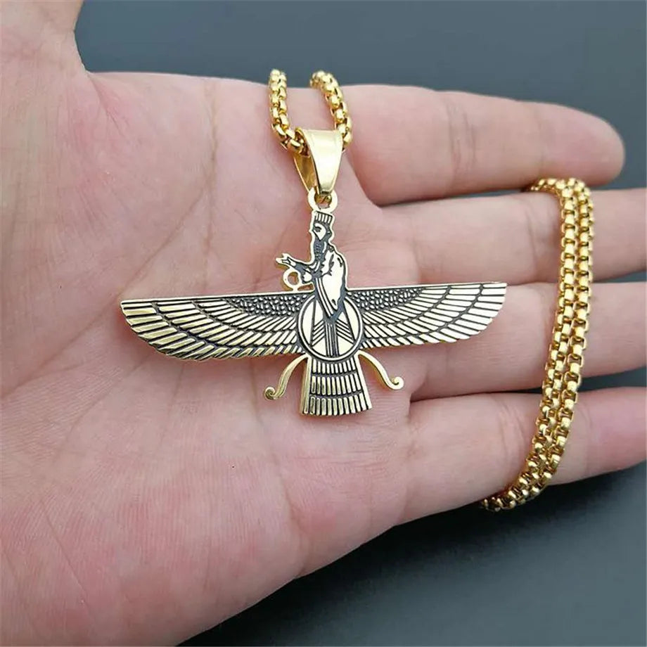 Faravahar Gold Pendant Necklace