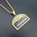 Religious The Last Supper Pendant Necklace For Men Stainless Steel Gold Color Iced Out Bling Cross Necklace Male Jewelry