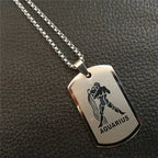 Scorpio 12 Constellations Necklace Birthday Gifts Gold Color Stainless Steel Amulet Pendant Zodiac Sign Jewelry Collier