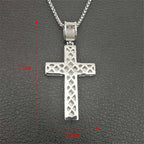 Iced Out Chain Big Cross Pendant Necklace Stainless Steel CZ Cross Necklaces Bling Cubic Zircon Men's Hip Hop Jewelry XL1134