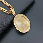 Hip Hop Iced Out Angel Wings Pendant Necklace For Women Men Gold Color Stainless Steel Round Necklace Bling Jewelry