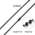 Basic Bead Ball Chain and Cable Chain Necklaces for Men Woman Unisex Accessories
