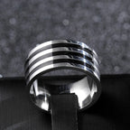 10mm Wide Band Ring — Stainless Steel