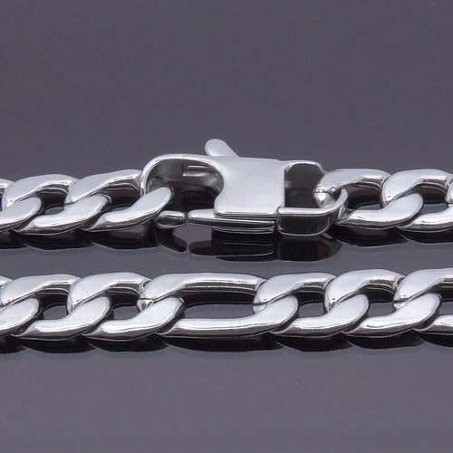 10mm 18'' - 36'' inches Customize Length Mens High Quality Stainless Steel Necklace Figaro Chain Fashion Punk Jewerly