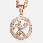 12 Zodiac Sign Constellations Pendant Necklace For Women Men 585 Rose Gold Color Necklace Birthday Gifts Drop Shipping