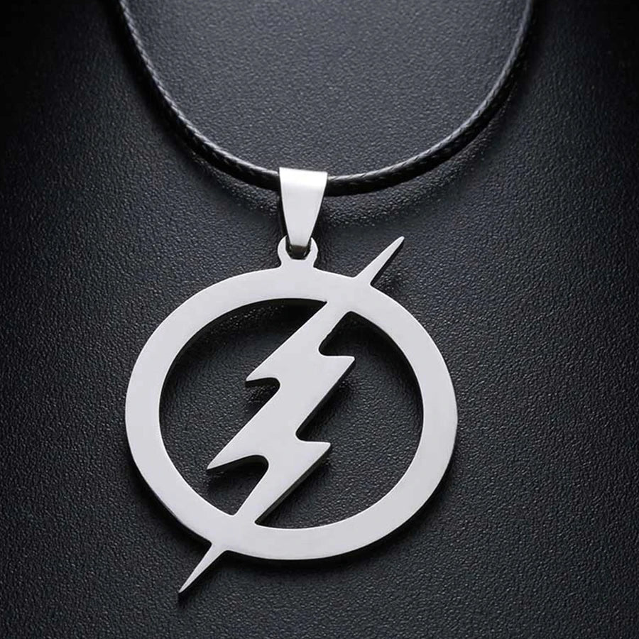 Jesus Cross Pendant Necklace — Rope Chain, Silver-Tone, 45cm