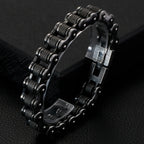 Retro Stainless Steel Motorcycle Chain Bracelet Men 13MM Width Rock And Roll Men's Bracelets On Hand Male Jewelry