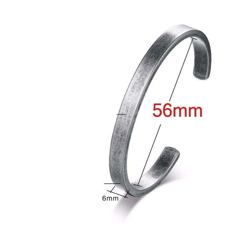 Gold Flat Cuff Bangle Bracelet 8mm