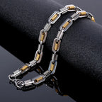 Black Choker Necklace Men Never Fade Gold Color 316L Stainless Steel 55CM Mens Long Chain Necklace Best Friends Boys