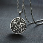 Tetragrammaton Solomon Pentagram Necklace — Stainless Steel