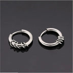 HE23 Titanium 2.5 LineHoop Earrings Circle 8/10/12/14/16/18/20mm 316l Stainless Steel Earring IP Plating No Fade