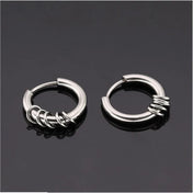 HE23 Titanium 2.5 LineHoop Earrings Circle 8/10/12/14/16/18/20mm 316l Stainless Steel Earring IP Plating No Fade