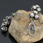 Solid Stainless Steel Death Head Bracelet Men Skull Gothic Bikers Jewelry Punk Rock Men's Bracelets & Bangles Mannen