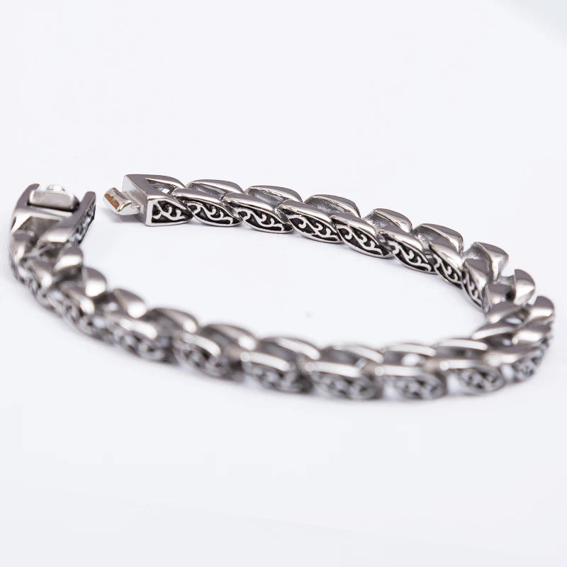 316L Stainless Steel Men's Charm Bracelet Retro Bracelet Man High Quality Cool Male Biker Jewelry Accessories On Hand