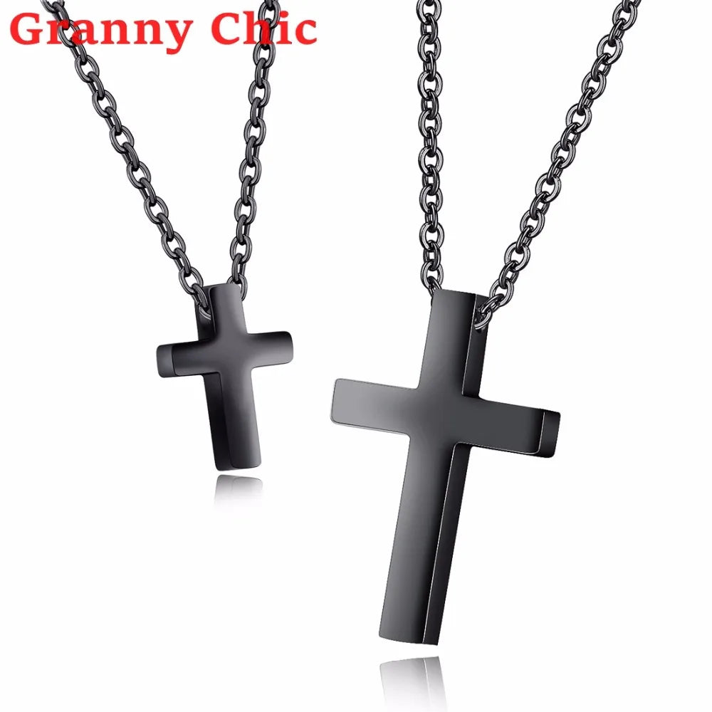 Simple Cross Pendant — Rose Gold