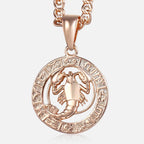 12 Zodiac Sign Constellations Pendant Necklace For Women Men 585 Rose Gold Color Necklace Birthday Gifts Drop Shipping