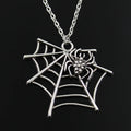 New Fashion Spider Cobweb Pendants Round Cross Chain Short Long Mens Womens Silver Color Necklace Jewelry Gift
