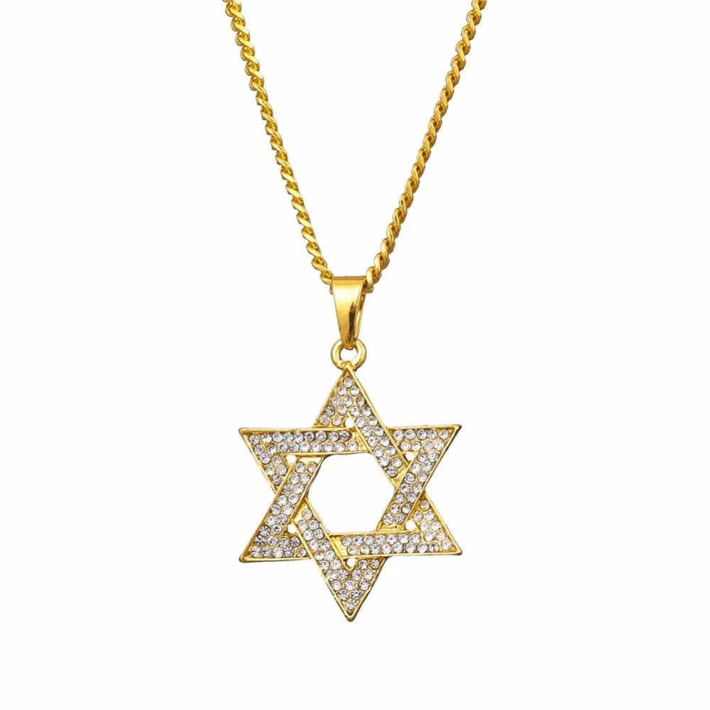Star of David Pendant Necklace — Gold