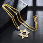 Star of David Pendant Necklace — Gold