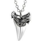 Shark tooth S925 Silver necklace for men silver pendant Jewelry hippop street culture mygrillz