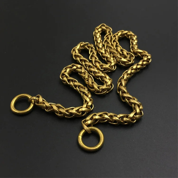 Brass Buckle Punk Waist Wallet Chain Keychain