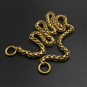 Solid brass wallet chain Key Chain Metal Punk Waist buckle hook Brass Ring Chain Metal Punk Waist Chain belt Accessories