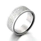 English Titanium Steel Christian Cross Bible Ring for Men and Women Personalized Ring Customize Ring Engraved Ring