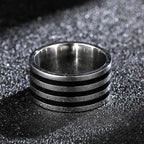 10mm Wide Band Ring — Stainless Steel