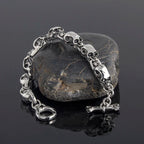 Solid Stainless Steel Men's Bracelets Punk & Hippe's 9MM Skulls Ghost Chain Bracelet Man Masculine Halloween Jewelry