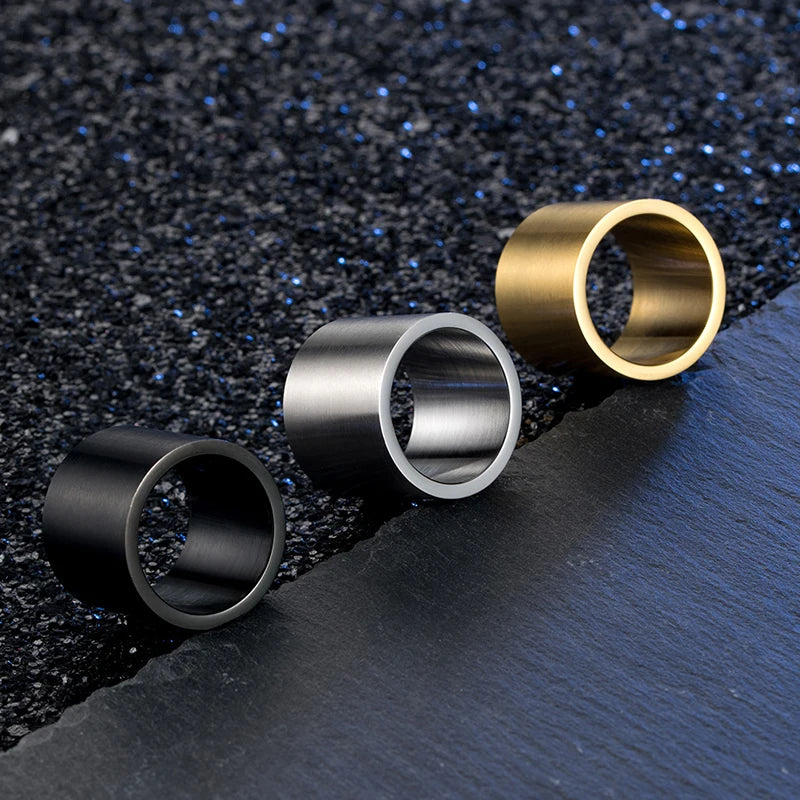 19MM Wide Vintage Thumb Ring — Stainless Steel
