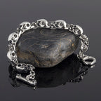 Solid Stainless Steel Men's Bracelets Punk & Hippe's 9MM Skulls Ghost Chain Bracelet Man Masculine Halloween Jewelry
