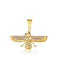 Farvahar Wing Pendant Necklace — Stainless Steel