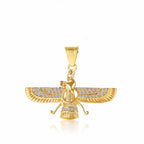 Farvahar Wing Pendant Necklace — Stainless Steel