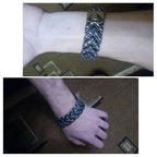 Gothic 25MM Width Skull Link Chain Men’s Bracelets for Man Punk Rock Skeleton Bracelet Male Stainless Steel Wrap