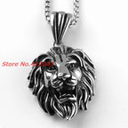 Lion Head Pendant — Two-Tone Stainless