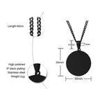Custom Name Coin Pendant Necklace — Stainless Steel