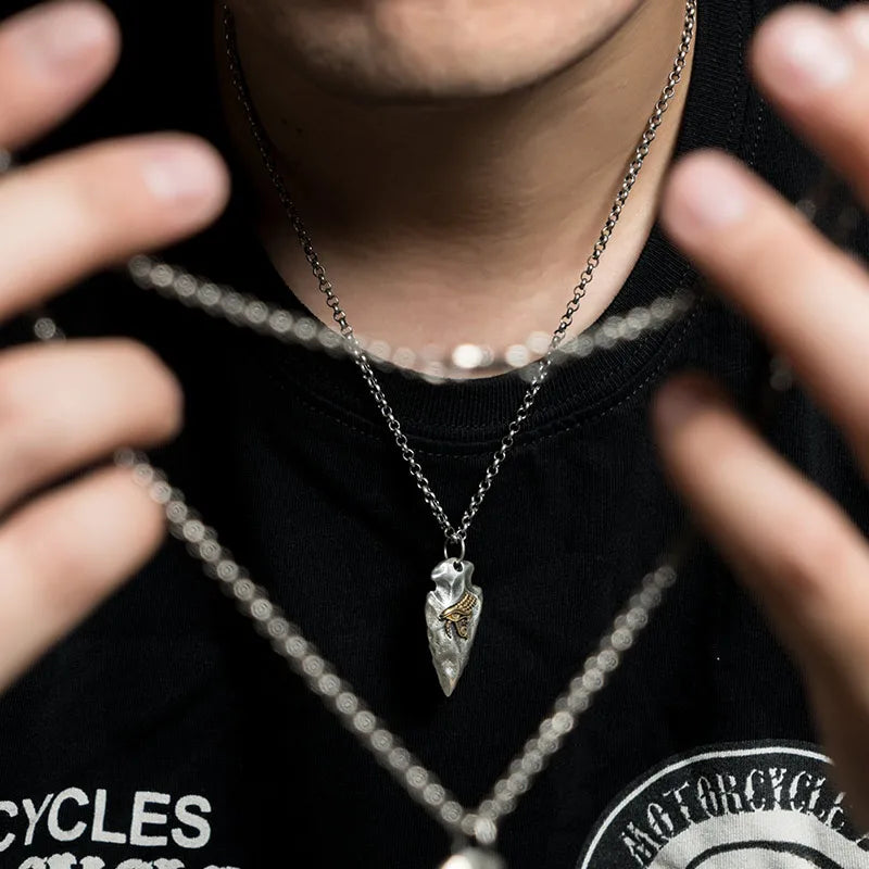Eye of Horus Silver-Tone Pendant Necklace