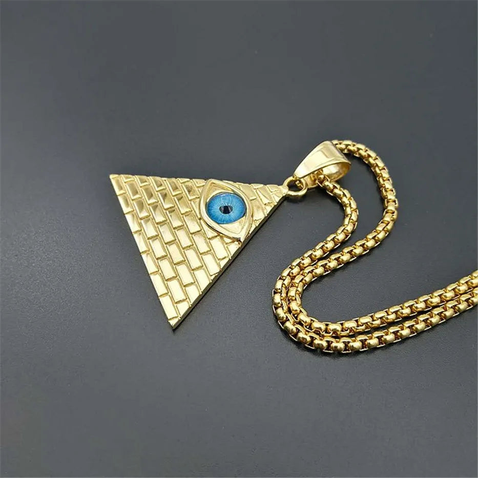 Eye of Providence Gold Pendant Necklace