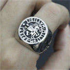 Knights Templar Seal Horse Rider Ring — 316L Stainless Steel