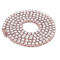 Men's Hip Hop Bling Bling Iced Out Tennis Chains 1 Row Necklaces Luxury Brand Silver/Gold Color Men Chain Fashion Jewelry