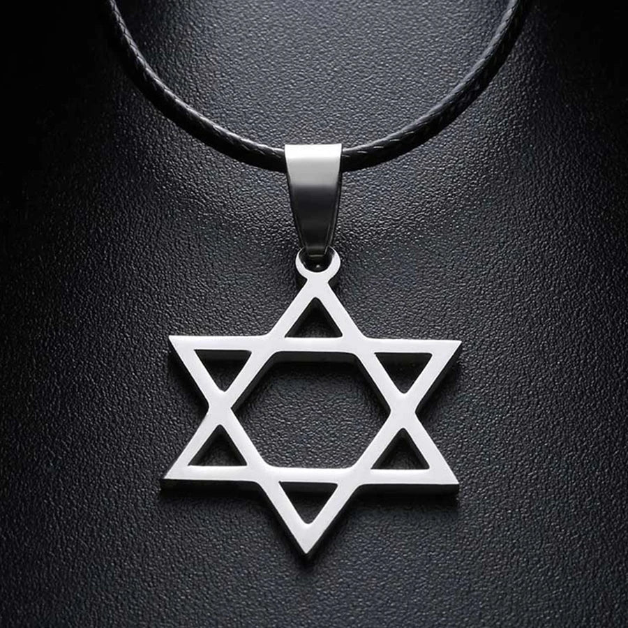 Jesus Cross Pendant Necklace — Rope Chain, Silver-Tone, 45cm