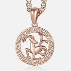 12 Zodiac Sign Constellations Pendant Necklace For Women Men 585 Rose Gold Color Necklace Birthday Gifts Drop Shipping